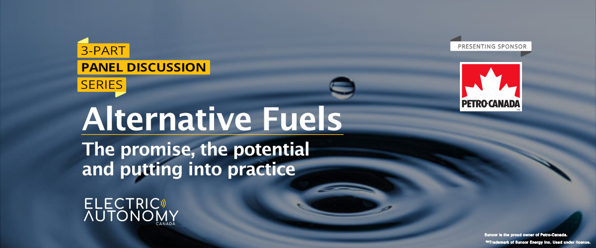 promotional title image for webinar series on alternative fuels sponsored by Suncor