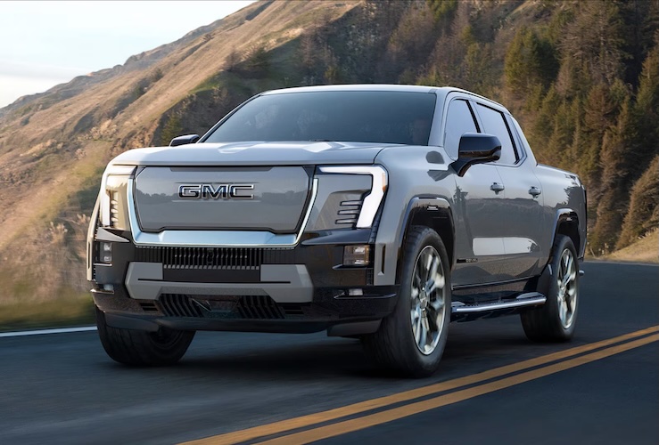 Sierra Denali EV driving on a road