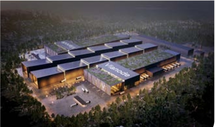 Rendering of Vianode AS's North American factory