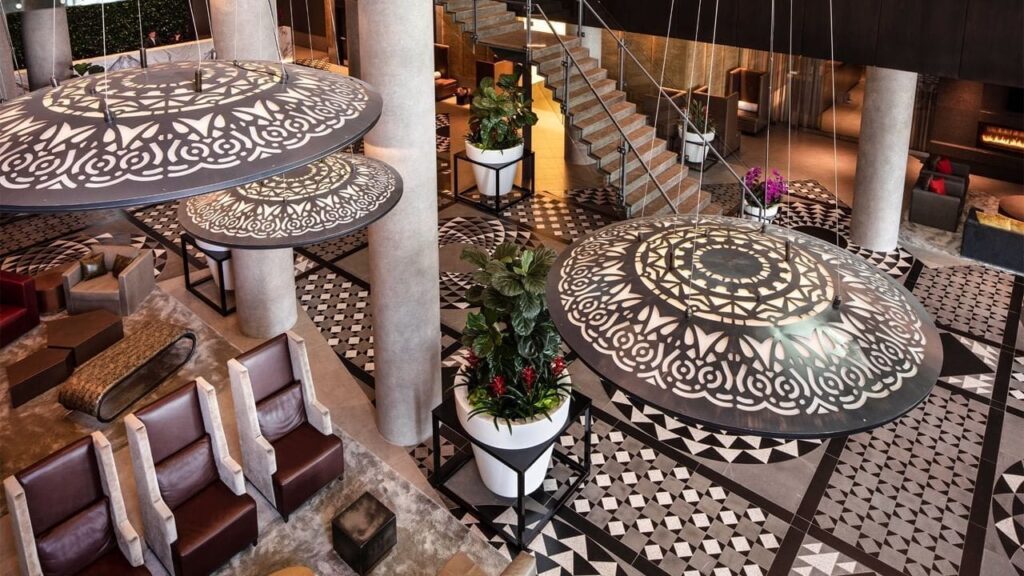 The foyer at Hotel X