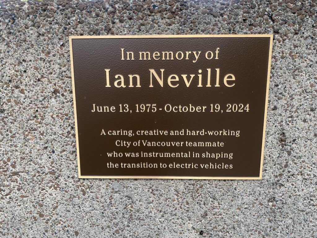 Ian Neville plaque